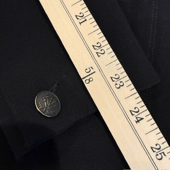 Rag & Bone Stretch Black Blazer Texture Lapel and Front Pocket Trim Size 8 - Picture 12 of 13